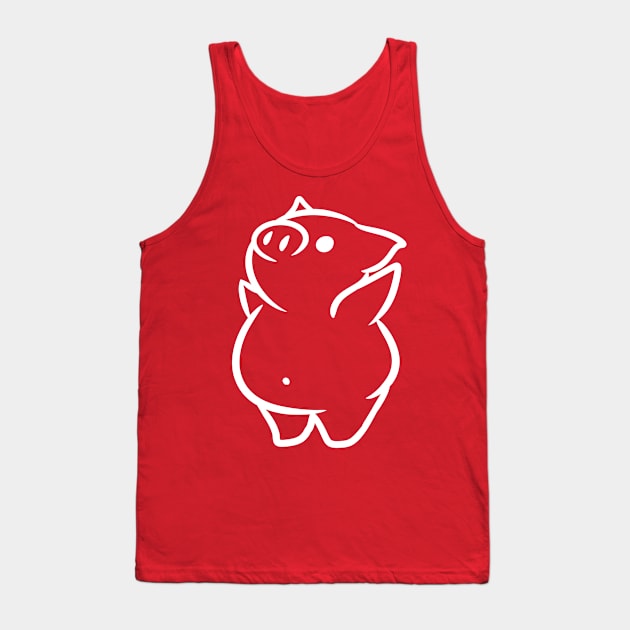 Piggy Tank Top by Jossly_Draws